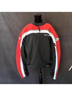 Joe Rocket Ballistic Series Mens XL Motorcycle Jacket Red Black Armored Touring